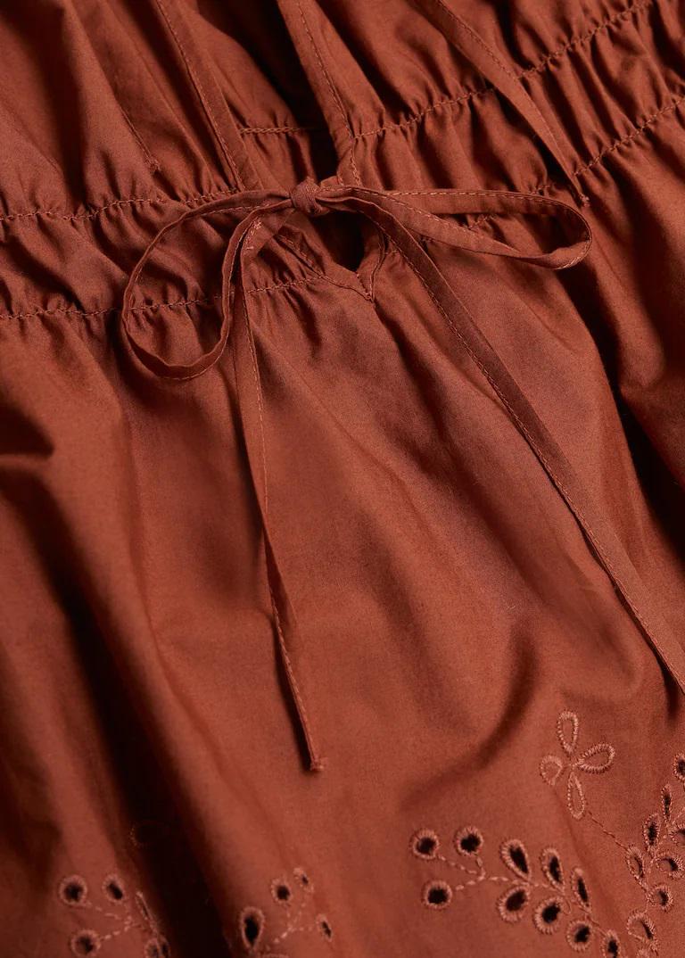 Блузка Mango с вышивкой M Кирпичный (9850794) - фото 6 Блузка Mango с вышивкой M Кирпичный (9850794) - фото 6