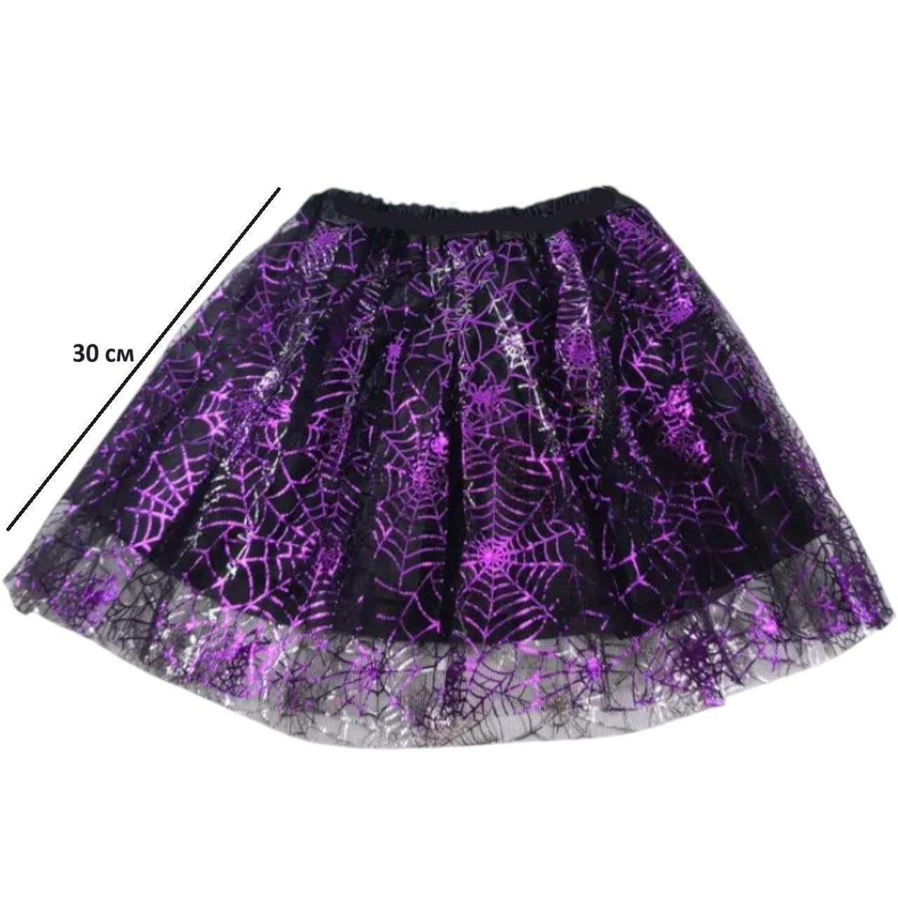 Карнавальний костюм Відьмочки з обідком-капелюшком і спідницею Фіолетовий (2762653810) - фото 2