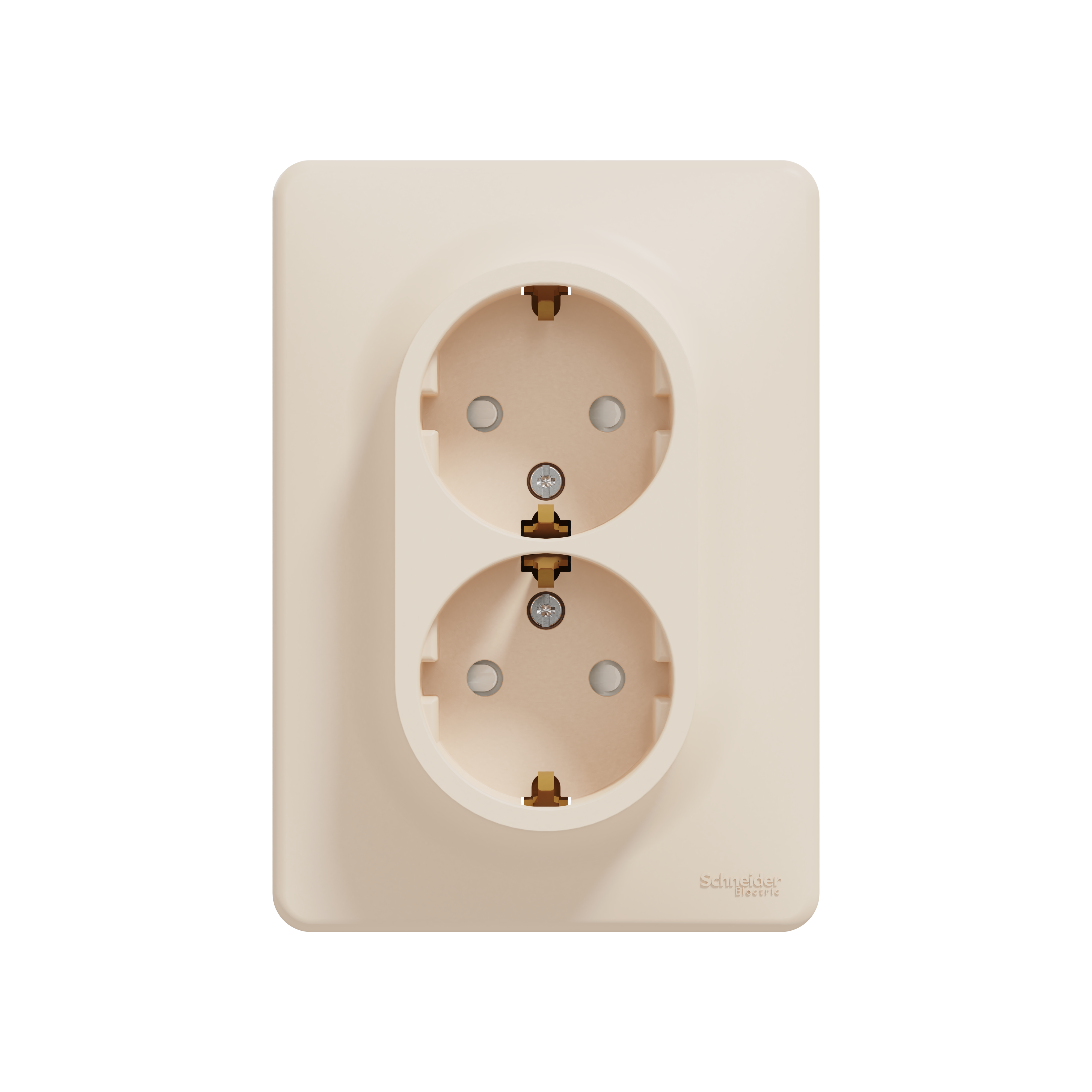 Розетка двойная Schneider Electric Sedna Design с заземлением Бежевый (SDD312221)