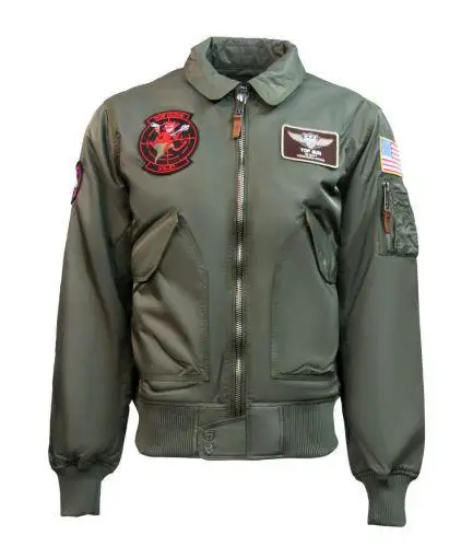 Бомбер Top Gun CWU-45 Flight Jacket with patches L Olive (TGJ1900OL) - фото 1