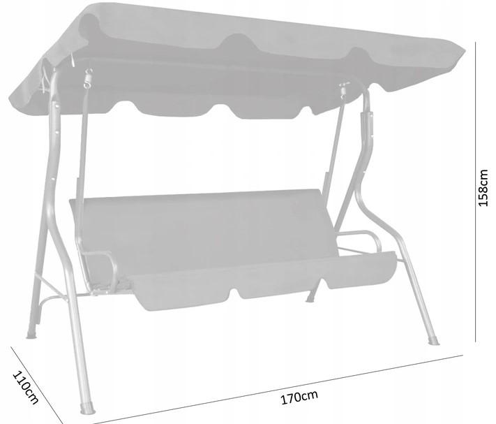 Качели садовые Garden Line с крышей бежевый - фото 4 Качели садовые Garden Line с крышей бежевый - фото 4