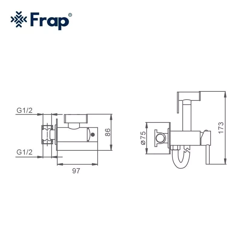 Гигиенический душ Frap F7505-6 Черный - фото 9