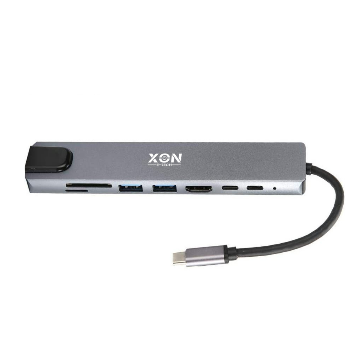 USB-хаб XON SmartHub 8в1 Серый (UHCHP084300G 5221)