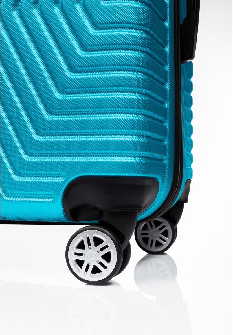 Чемодан Polo ПК010-М поликарбонат на 4-х двойных колесах средний М 70 л Бирюзовый - фото 3 Чемодан Polo ПК010-М поликарбонат на 4-х двойных колесах средний М 70 л Бирюзовый - фото 3