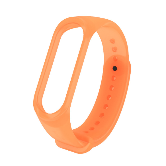 Ремешок для смарт-часов Xiaomi Mi Band 4/3 MiJobs силиконовый полупрозрачный Оранжевый (2155P)