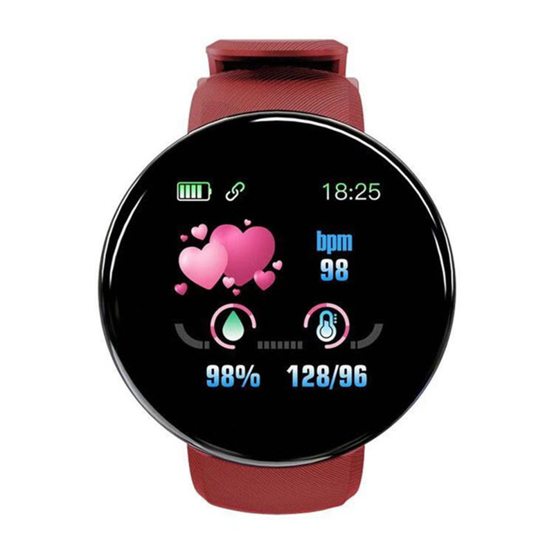 Смарт-часы Smart Watch D18 Bluetooth Android IOS Red - фото 3