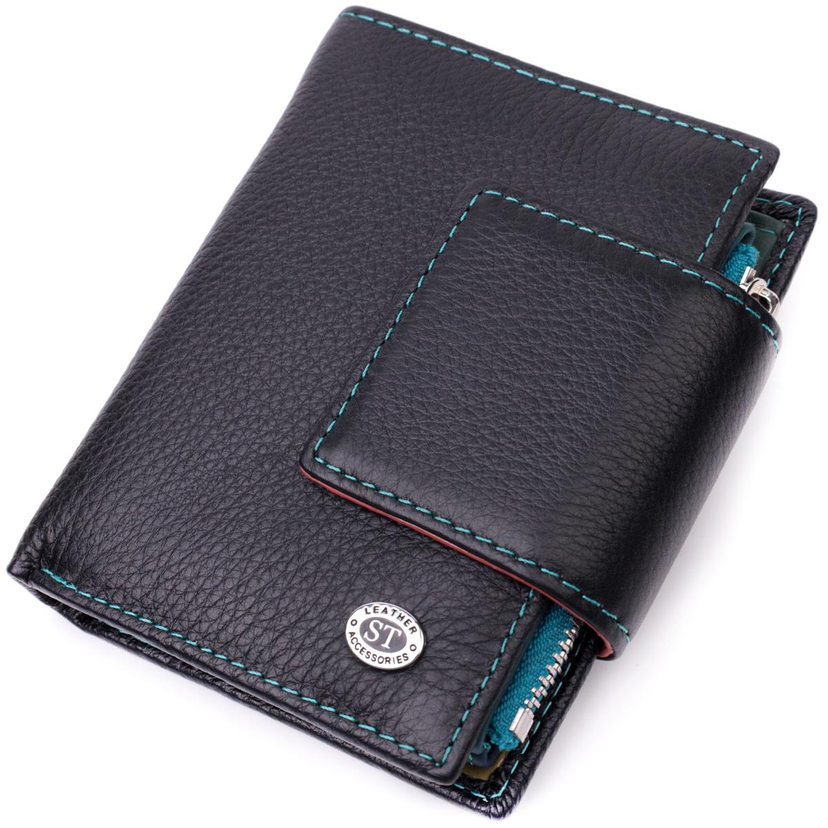 Портмоне женское кожаное ST Leather 19449 с монетницей Черный