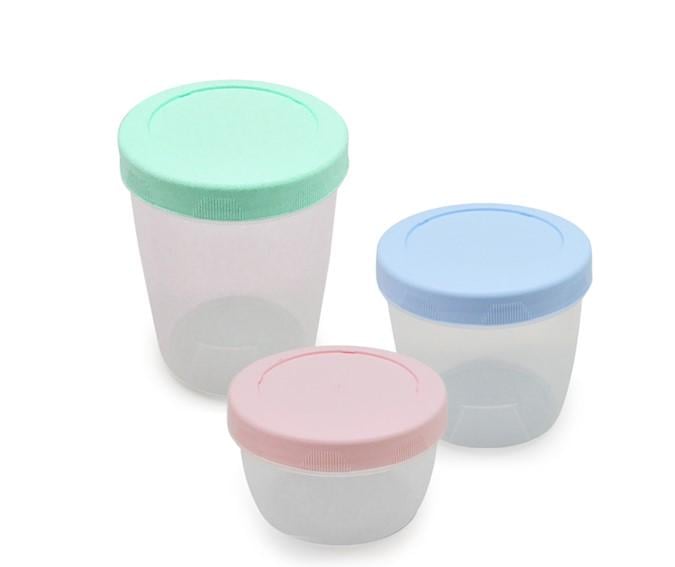 Набор пищевых контейнеров Stenson Винтаж с резьбой 150/220/300 мл 3 пр. (AN012822)