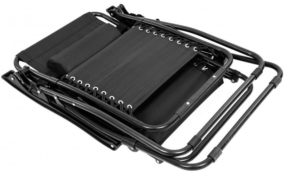 Шезлонг складной с подстаканником и подголовником кресло на 3 положения 160 см Черный - фото 10 Шезлонг складной с подстаканником и подголовником кресло на 3 положения 160 см Черный - фото 10