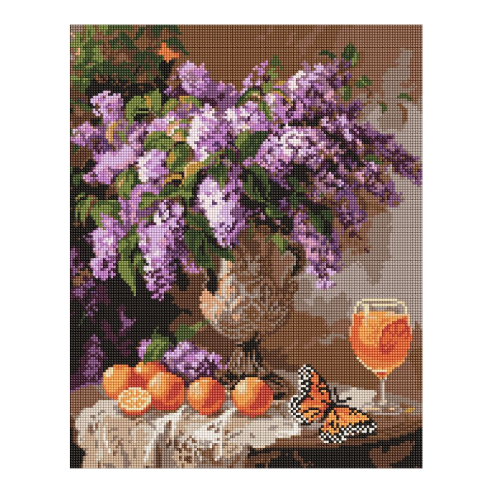 Алмазна мозаїка Ideyka Бузковий аромат AMO8125 40х50 см (RLT50626)