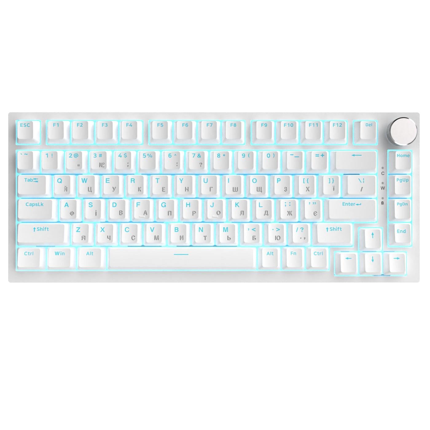 Клавиатура проводная Ajazz AK820 механическая USB-A 82 клавиши Ajazz Red White (AK820-R-W)