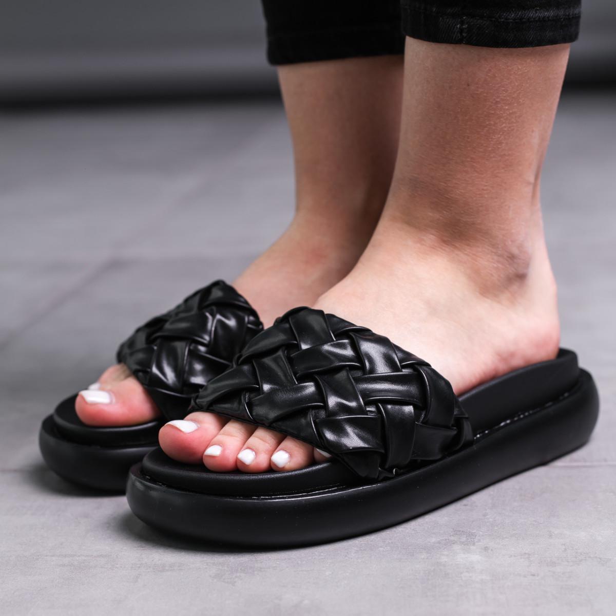 Шлепанцы женские Fashion р. 39 25 см Черный (3675)