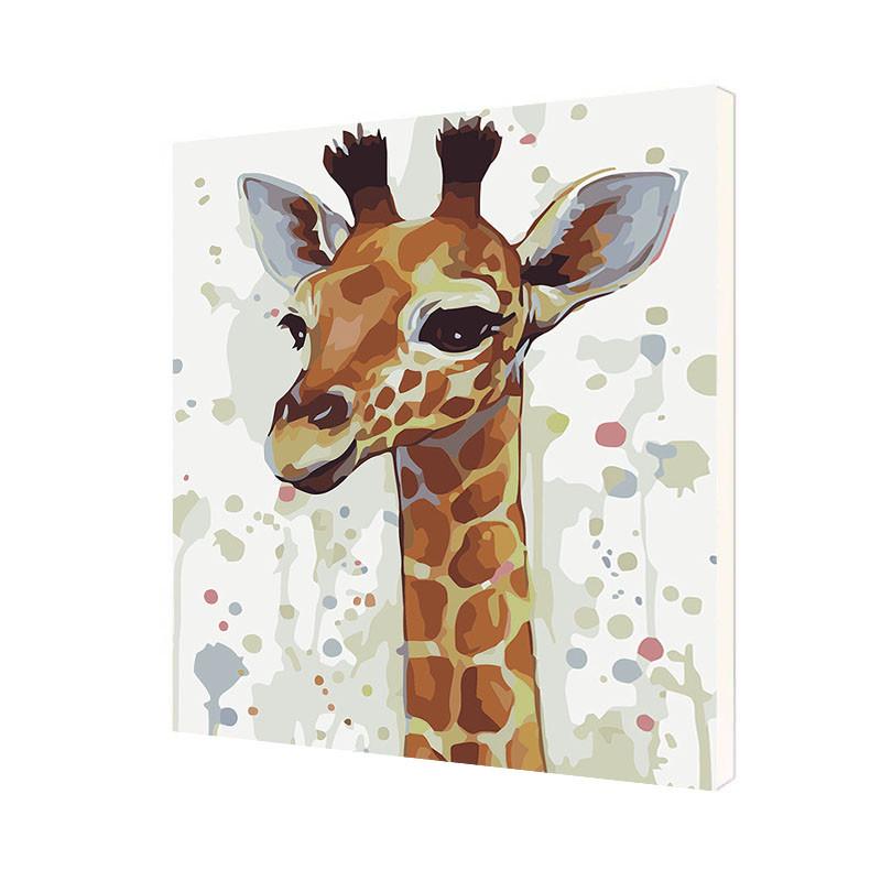 Картина по номерам Lesko DIY YM269 "Акварельный жираф"