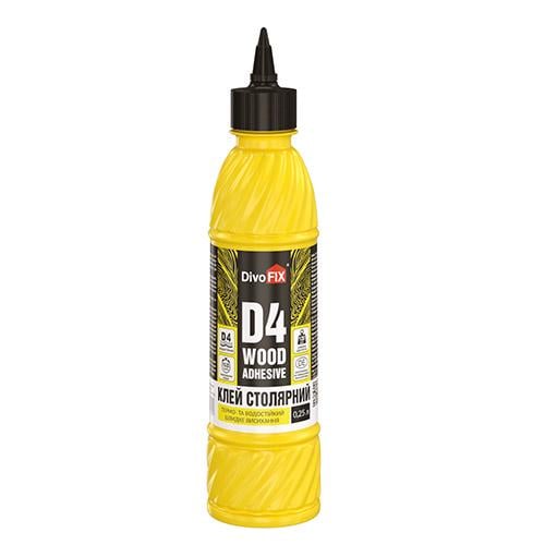 Клей столярний професійний DivoFIX Wood Adhesive Д4 0,25 л (482001877165)