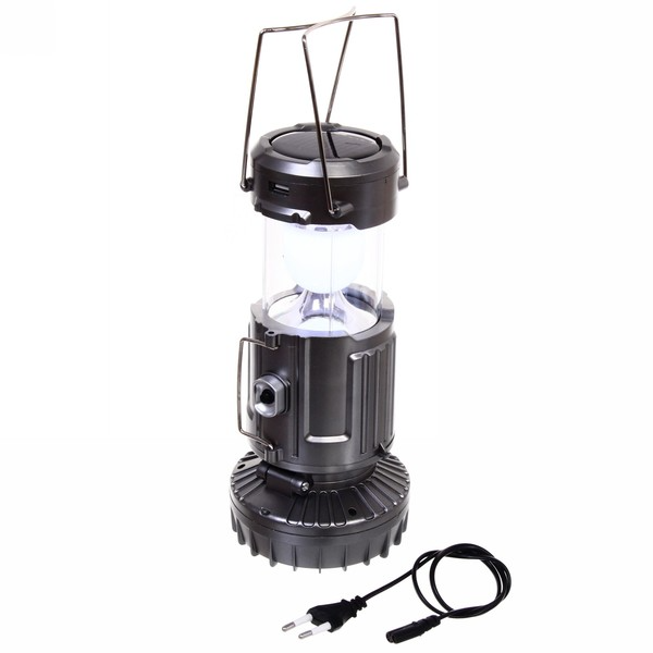 Фонарь-прожектор на солнечной батарее 1200 мАч Серый (cadd009c)