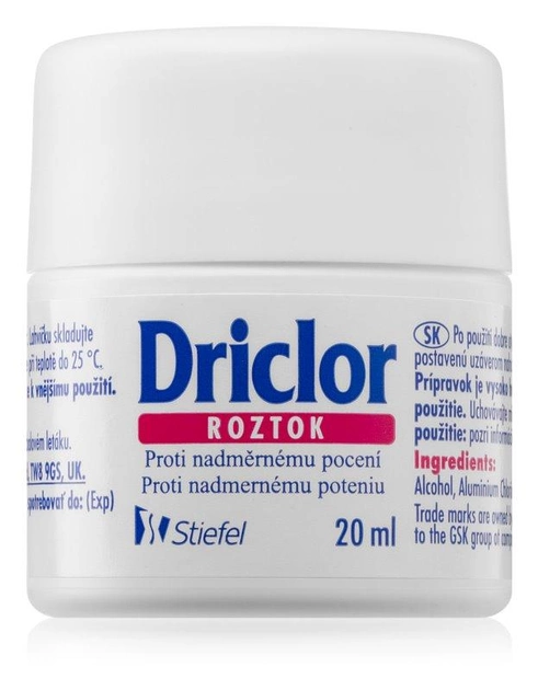 Антиперспірант кульковий проти надмірного потовиділення Driclor Solution 20 мл (ID0180041)