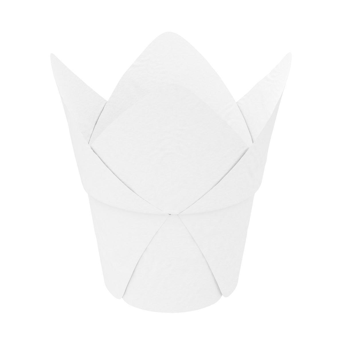 Форма для випічки кексів/капкейків Тюльпан паперові з підсилювачем Білий (19573569)