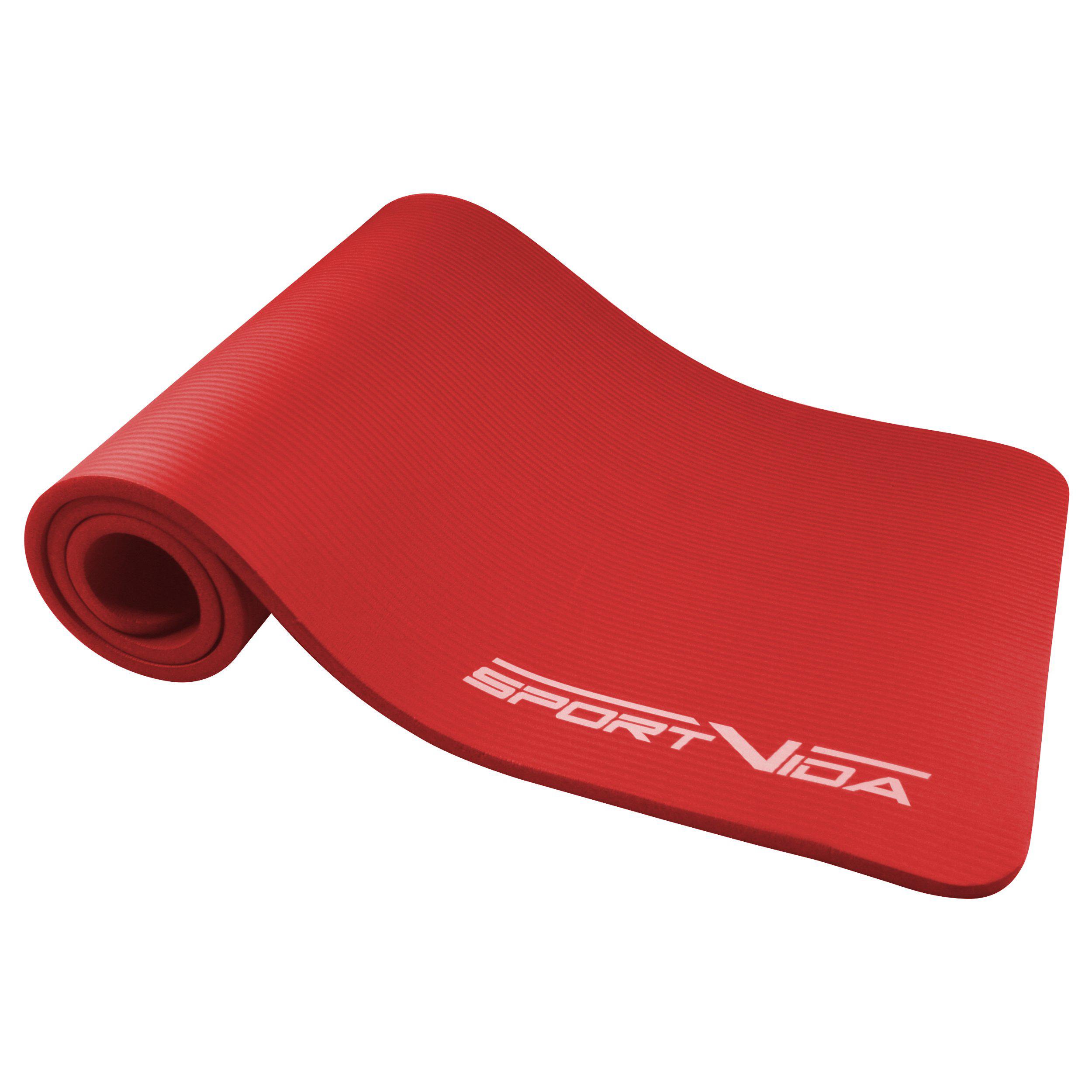 Килим для йоги SportVida NBR 1,5 см Red (SV-HK0073)