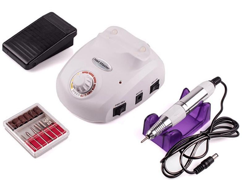 Фрезер для маникюра Nail Drill Pro ZS-603 65 Вт 45000 оборотов с педалью и насадками Белый (1790303045)