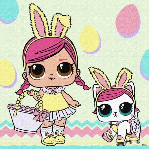 Картина номерів Ideyka LOL Surprise! Spring Bling HOPS and KITTEA 30х30 см (Id-KHO1225)