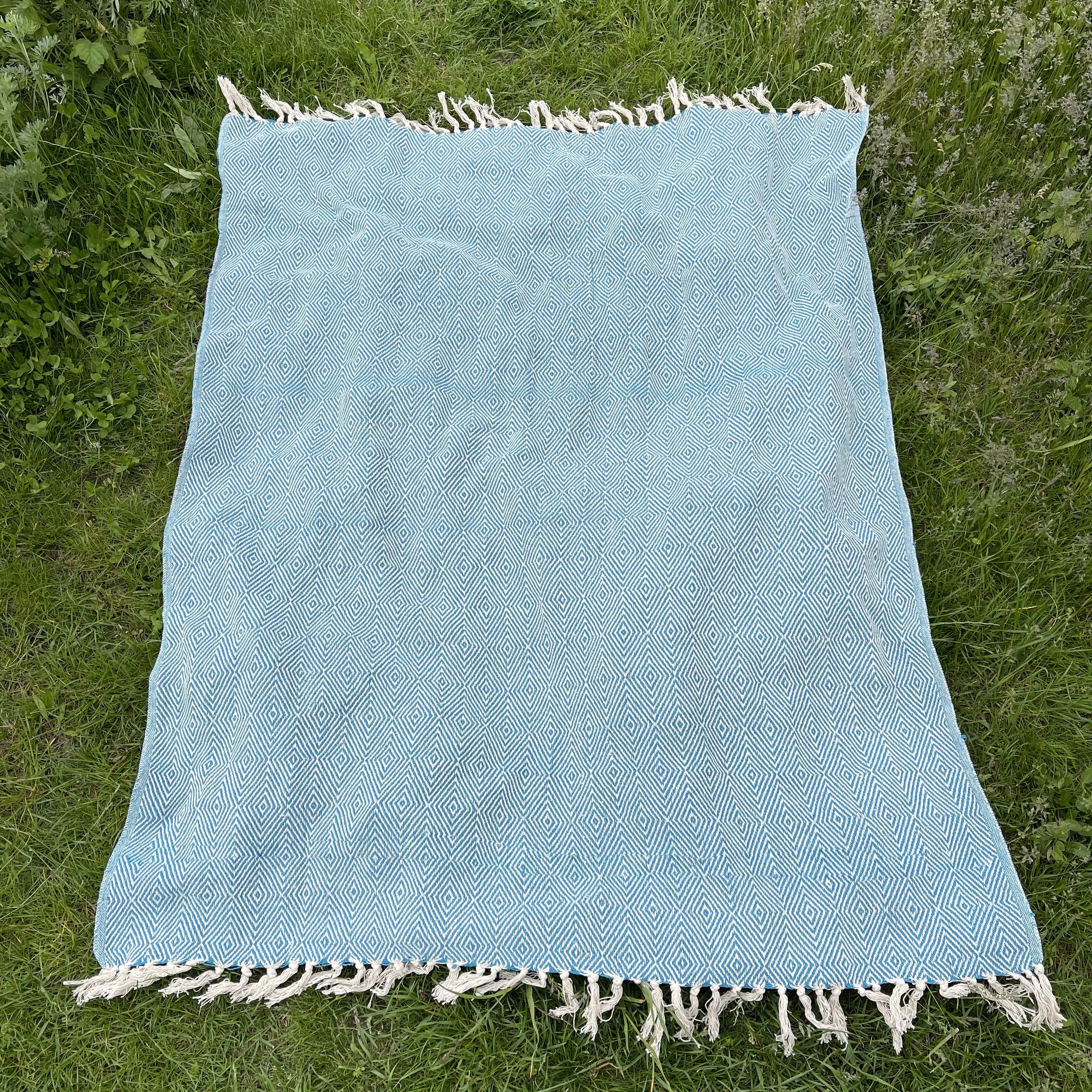 Эко плед Silk Route хлопковый Голубой (732) Эко плед Silk Route хлопковый Голубой (732)