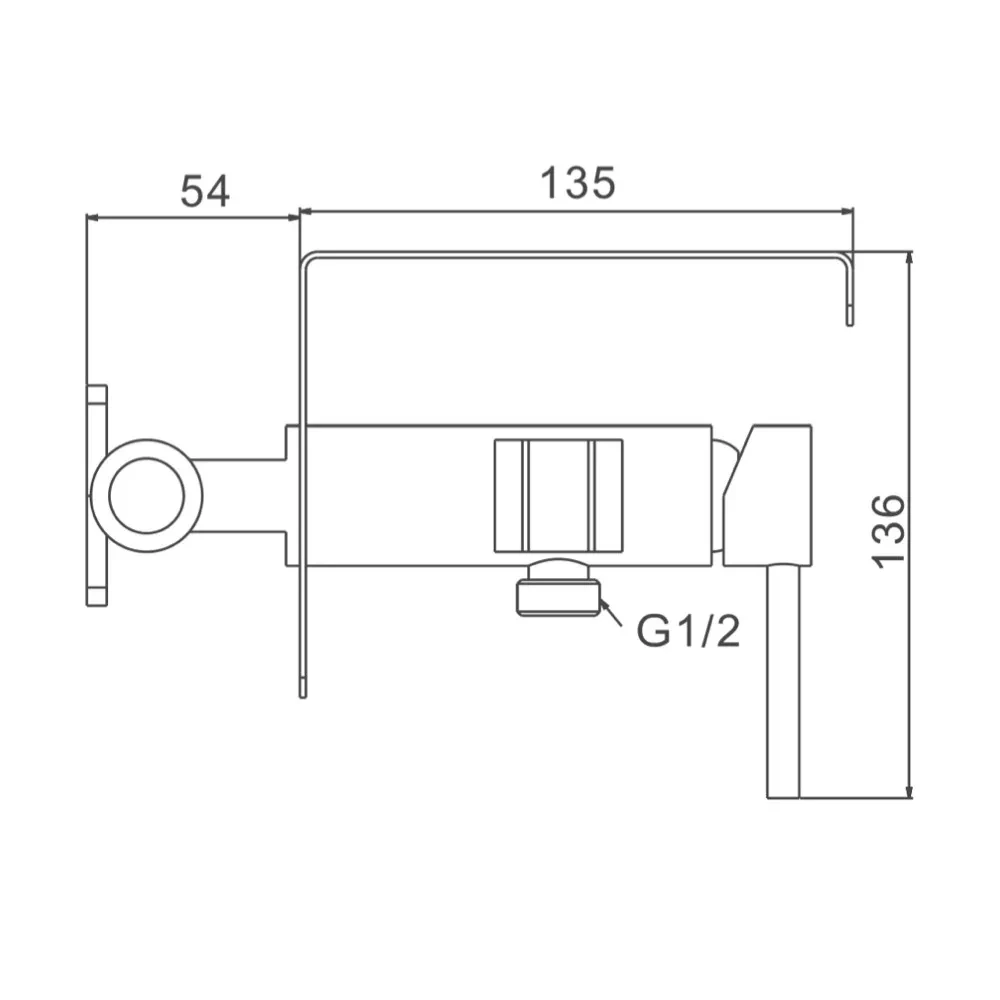 Гигиенический душ скрытого монтажа Frap F7516 с держателем бумаги и полкой Хром (F7516) - фото 7