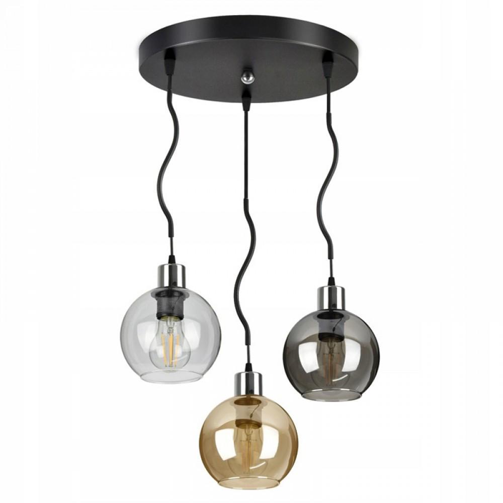 Подвесной светильник Laine 3 Mix Clear/Honey/Smoky (PL-0003499 G/MIX Clear/Honey/Smoky)