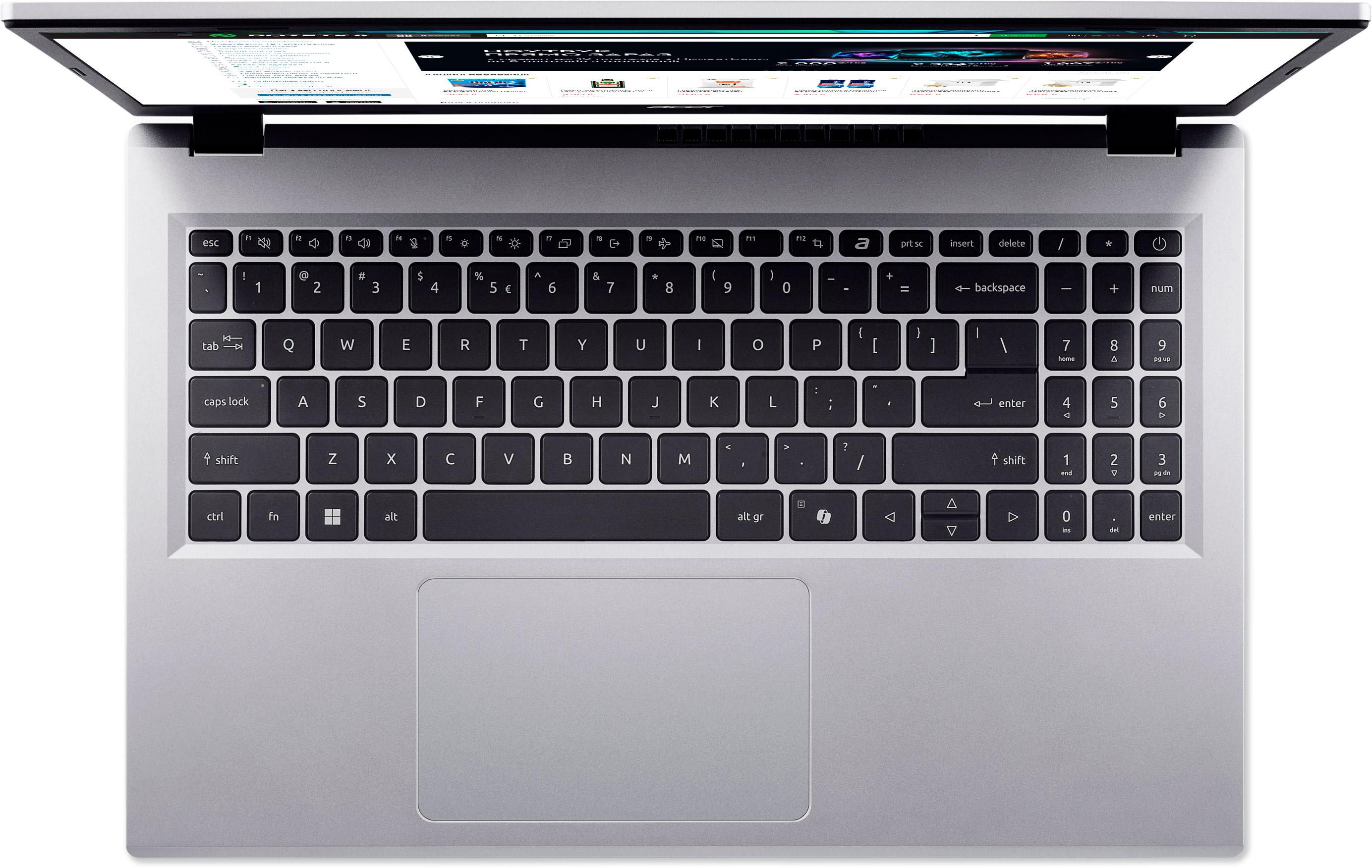 Ноутбук Acer Aspire Go AG15-71P 15,6" Full HD IPS 60 Гц/Intel Core i7-13620H/16GB DDR5/SSD 1TB Silver (NX.J6SEU.007) - фото 4