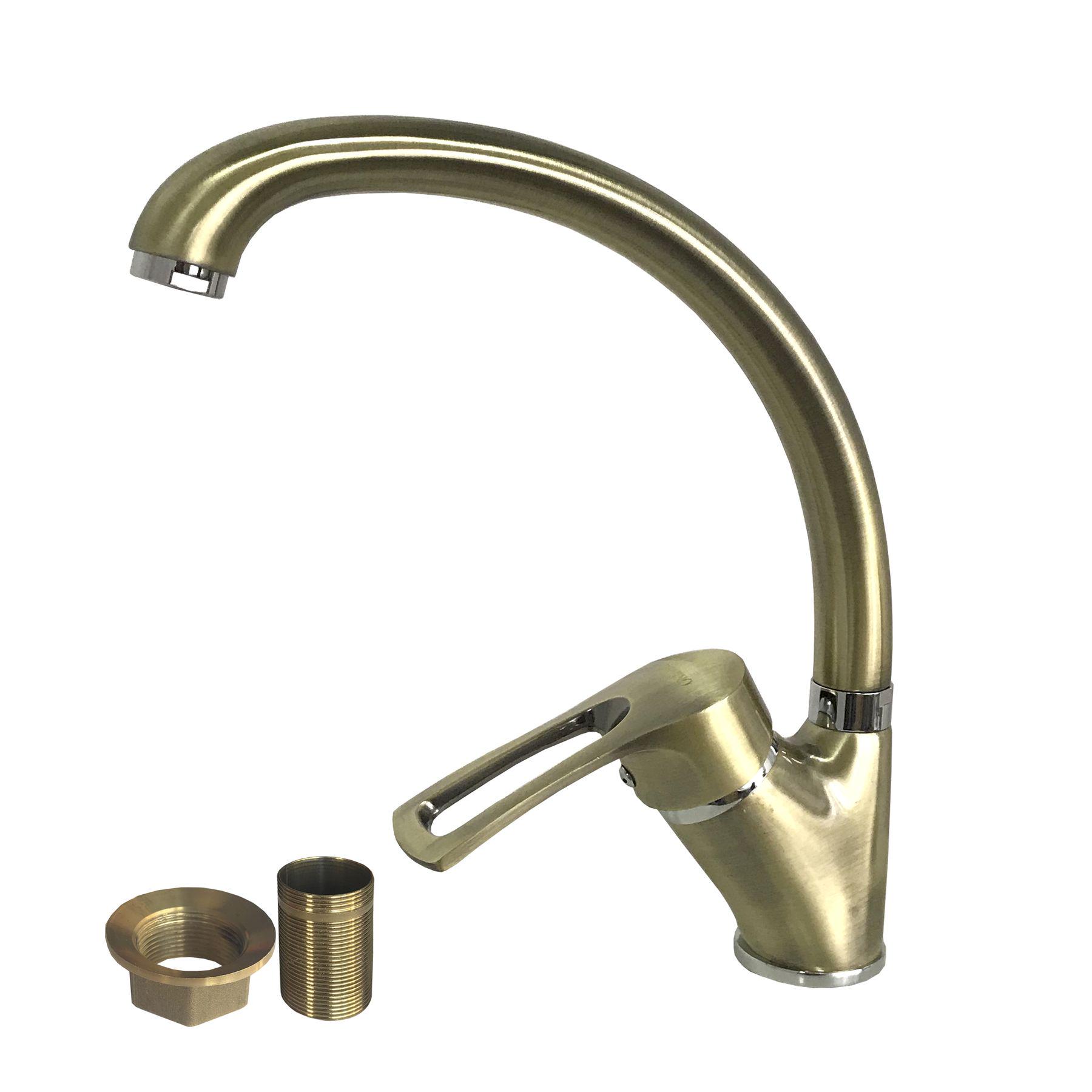 Смеситель для кухни DOMINO SIRIUS DSV-203S-BIG-BRONZE 000010045 однорычажный Бронзовый (108243)