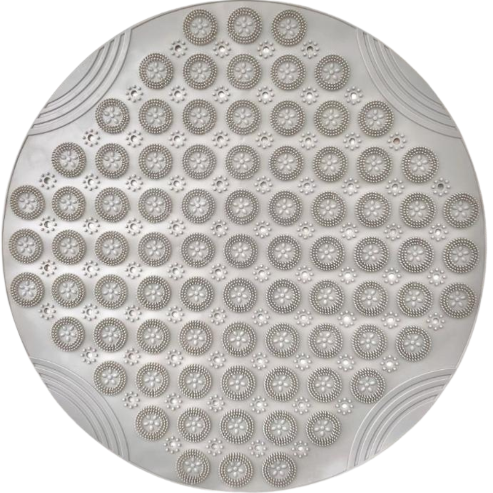 Килимок для ванної кімнати круглий силіконовий нековзний 55х55 см Хакі (28604466)