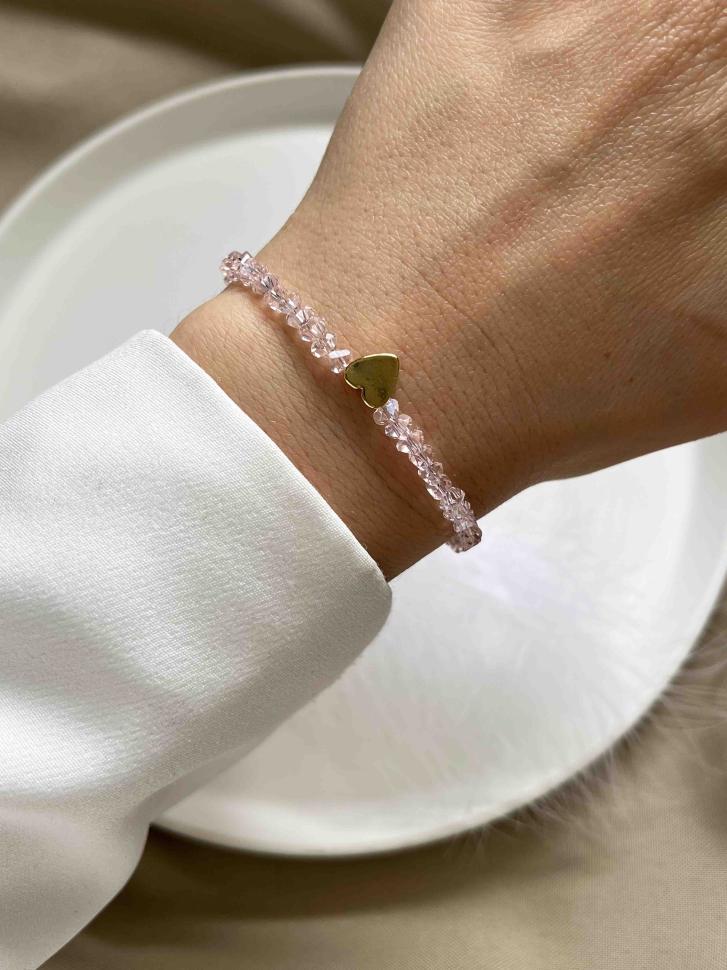 Браслет хрустальный Розовый (5413) Браслет хрустальный Розовый (5413)