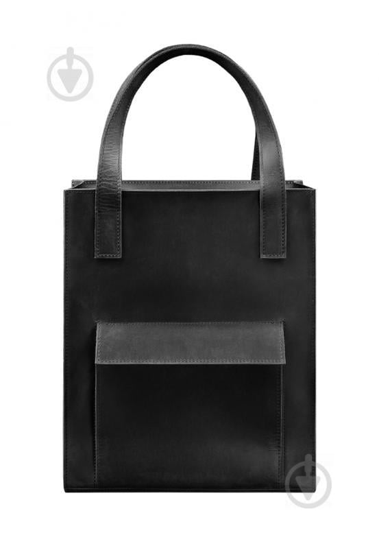 Шкіряна сумка жіноча BlankNote Бетсі з кишенею Чорна (BN-BAG-10-1-g-kr)