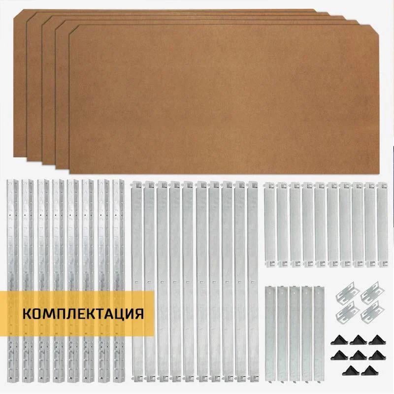 Стеллаж металлический БОНА 180х90х40 см с оцинкованным покрытием на 5 полок из МДФ (379525) - фото 5