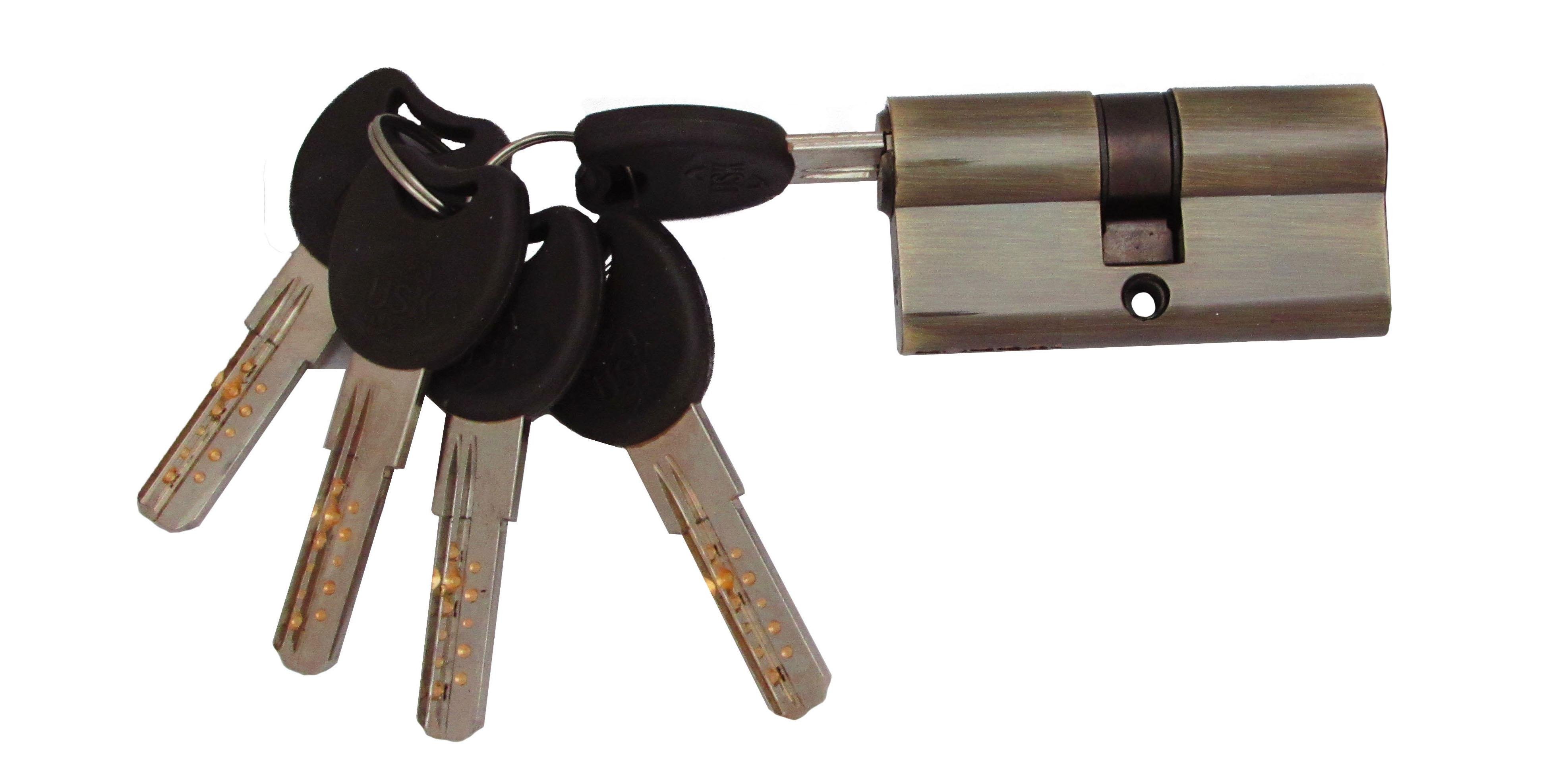 Цилиндровый механизм USK ZC-60 30x30 мм ключ/ключ Бронзовый (24789174) Цилиндровый механизм USK ZC-60 30x30 мм ключ/ключ Бронзовый (24789174)