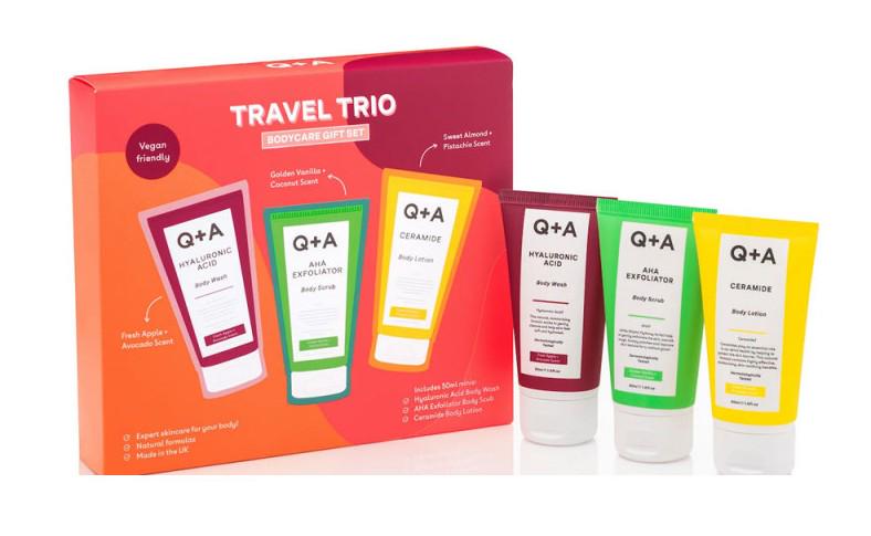Подарочный набор для тела Q+A Travel Trio 50 мл/50 мл/50 мл