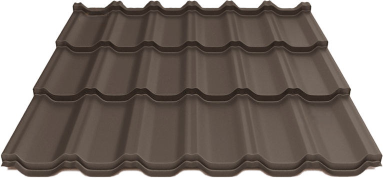 Металочерепиця Astra-company Venesia 470х1200х0,45 мм RAL 8019 МАТ Сіро-коричневий (1369)