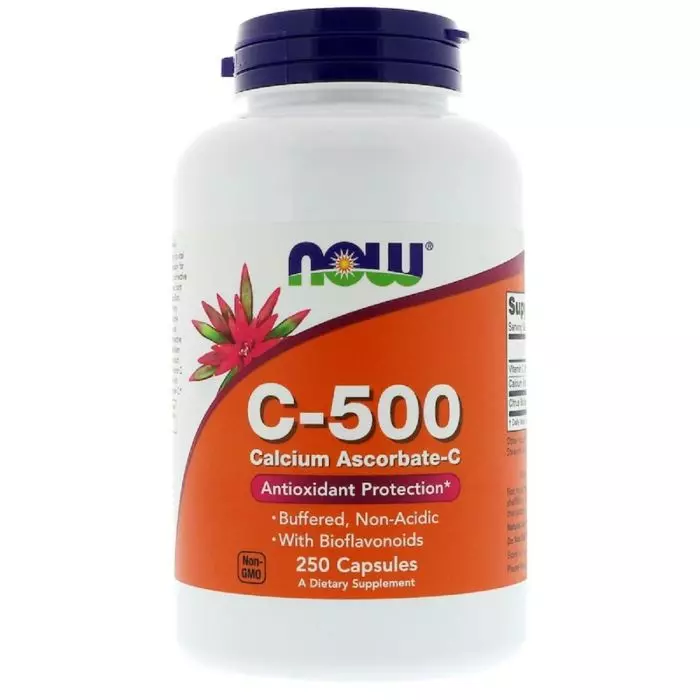 Вітамін C-500 Now Foods Calcium Ascorbate Capsules 250 капсул (NF0677)