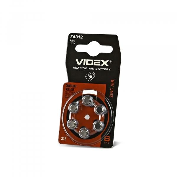 Батарейка повітряно цинкова Videx ZA312 (PR41)