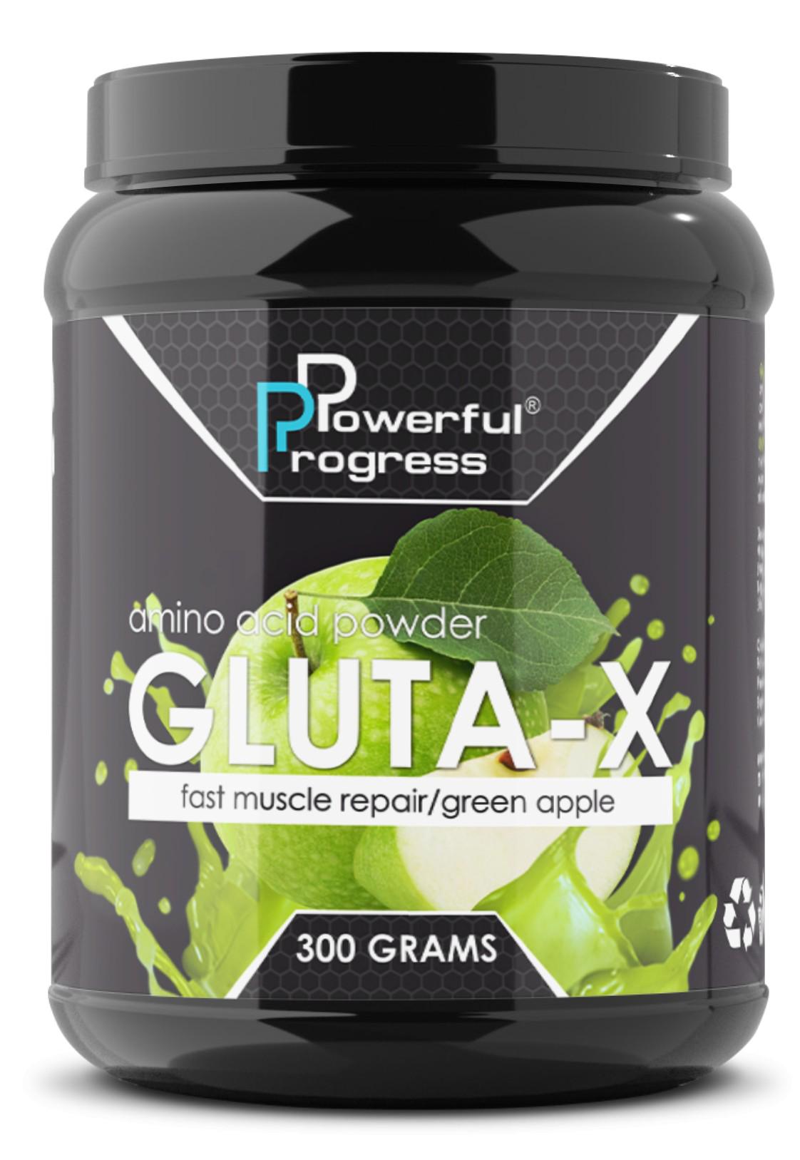 Амінокислота Powerful Progress Gluta-X Яблуко 300 г