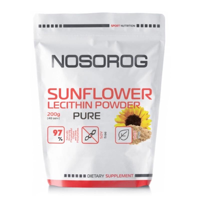 Лецитин NOSOROG Sunflower Lecithin Powder 200 г Без смаку (10837-01)