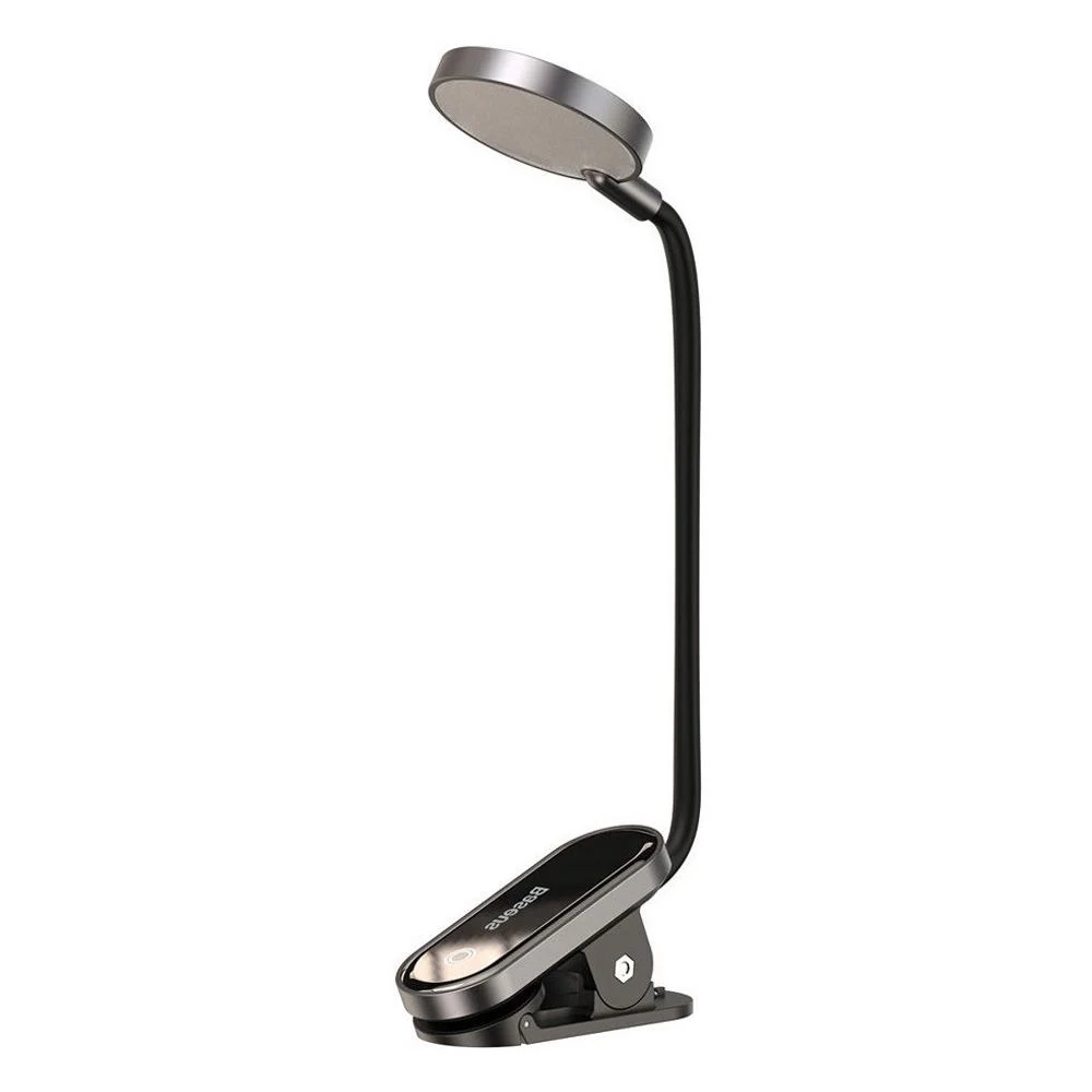 Настільна лампа BASEUS Comfort Reading Mini Clip Lamp з вбудованим акумулятором 350 mAh Grey (68692779)