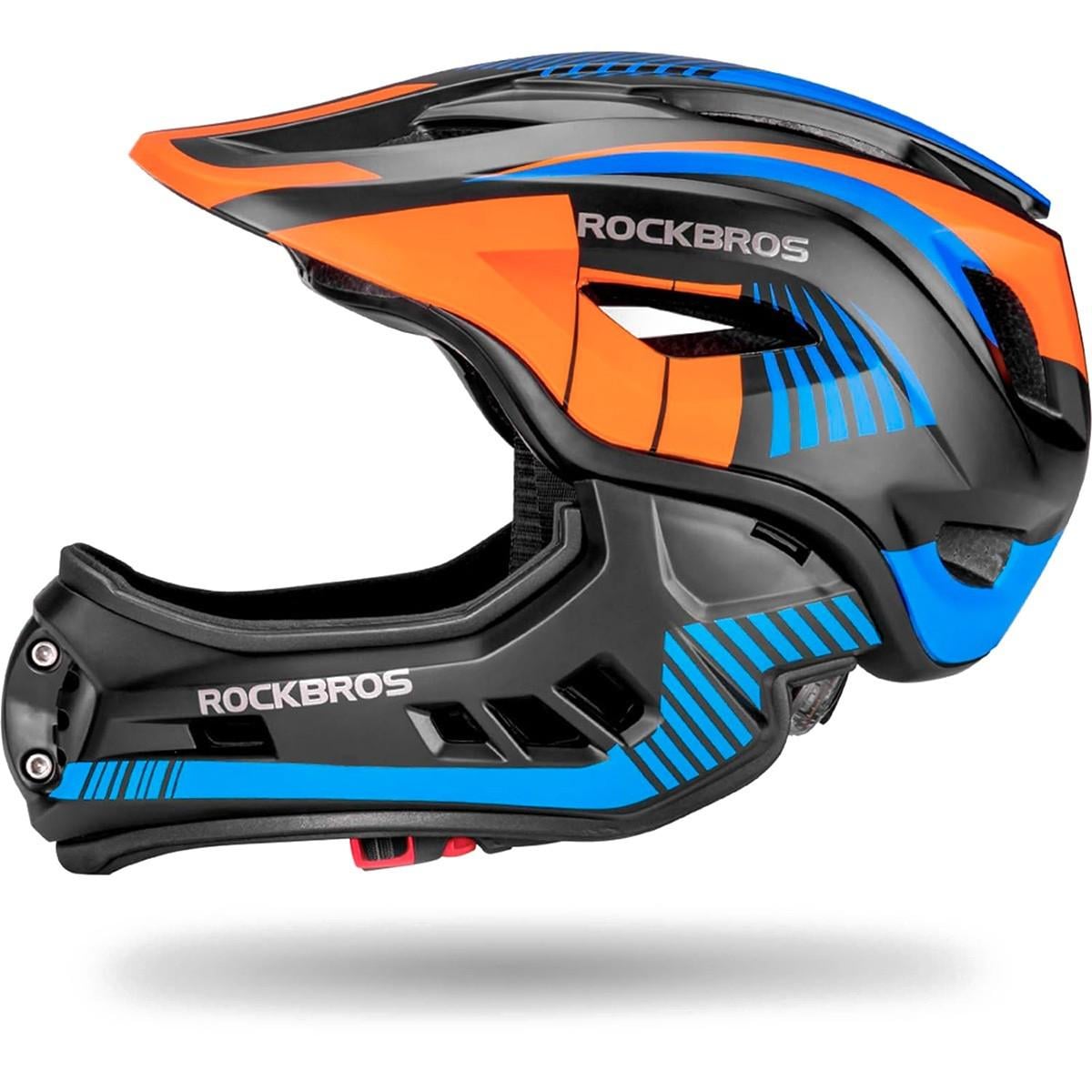 Шлем велосипедный детский ROCKBROS TT32S In-Mold 48-54 см Черный с оранжевым (4918)