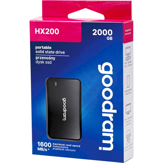 Накопичувач SSD GoodRam HX200 USB 3.2 Gen2x2 2Tb Black (SSDPR-HX200-2K0) - фото 3