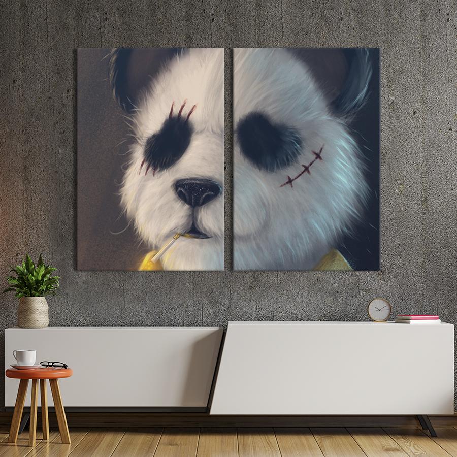 Картина на холсте Brutal panda 111x81 см (1483-2)