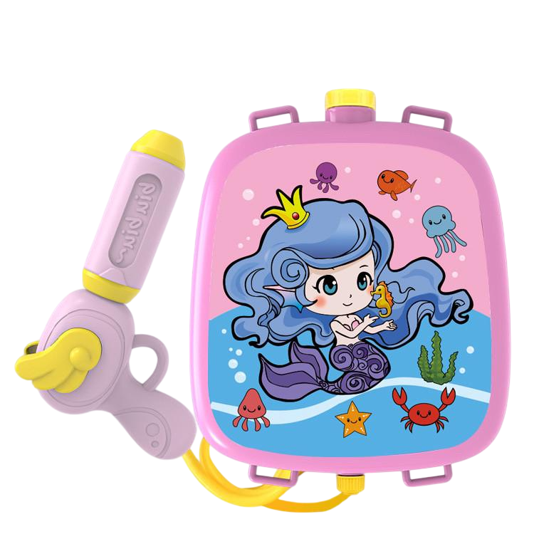 Водяной пистолет-рюкзак с насосом для детей Розовый (2662972829)