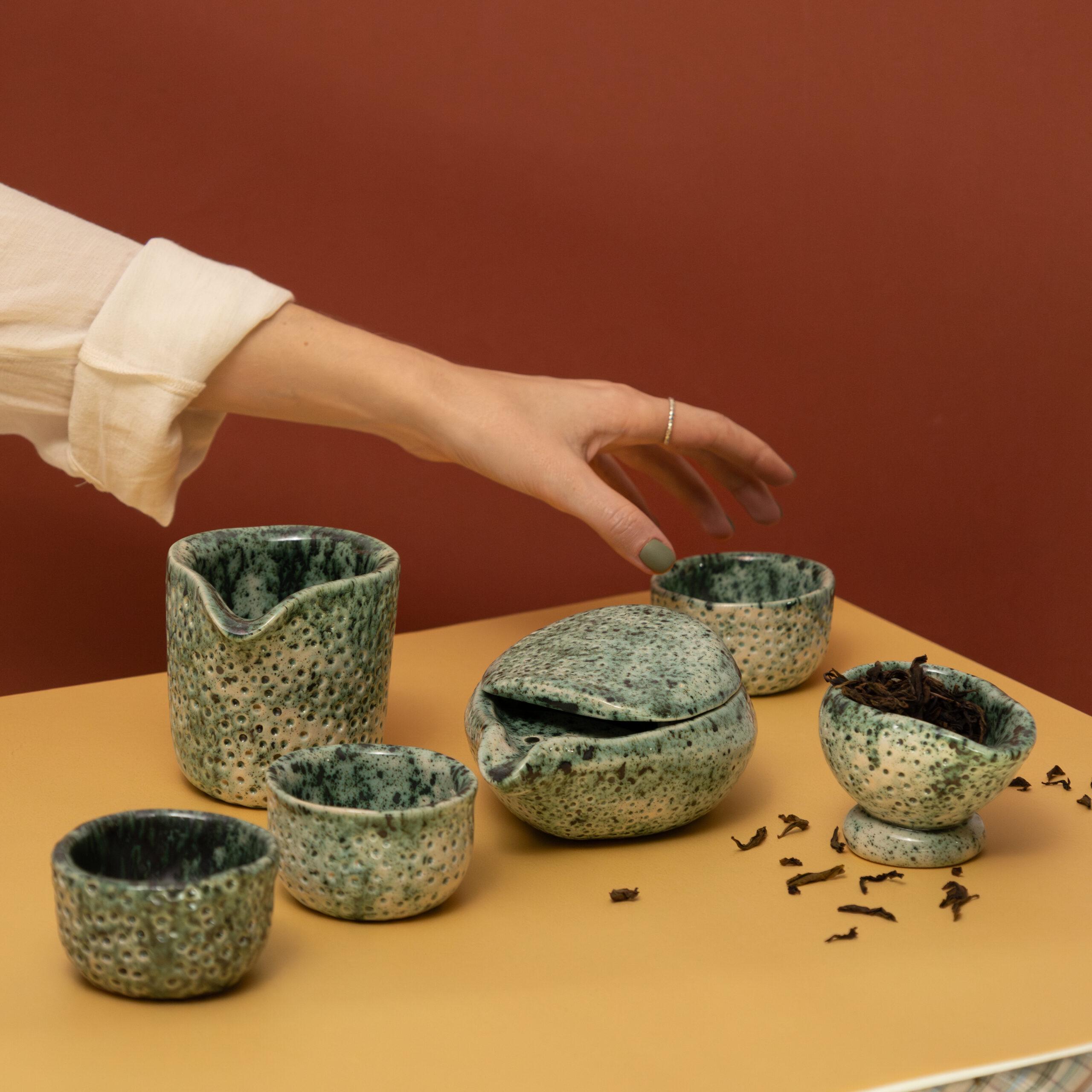 Набор для чайной церемонии Речной камень полный ручной работы (TS-19) - фото 8 Набор для чайной церемонии Речной камень полный ручной работы (TS-19) - фото 8