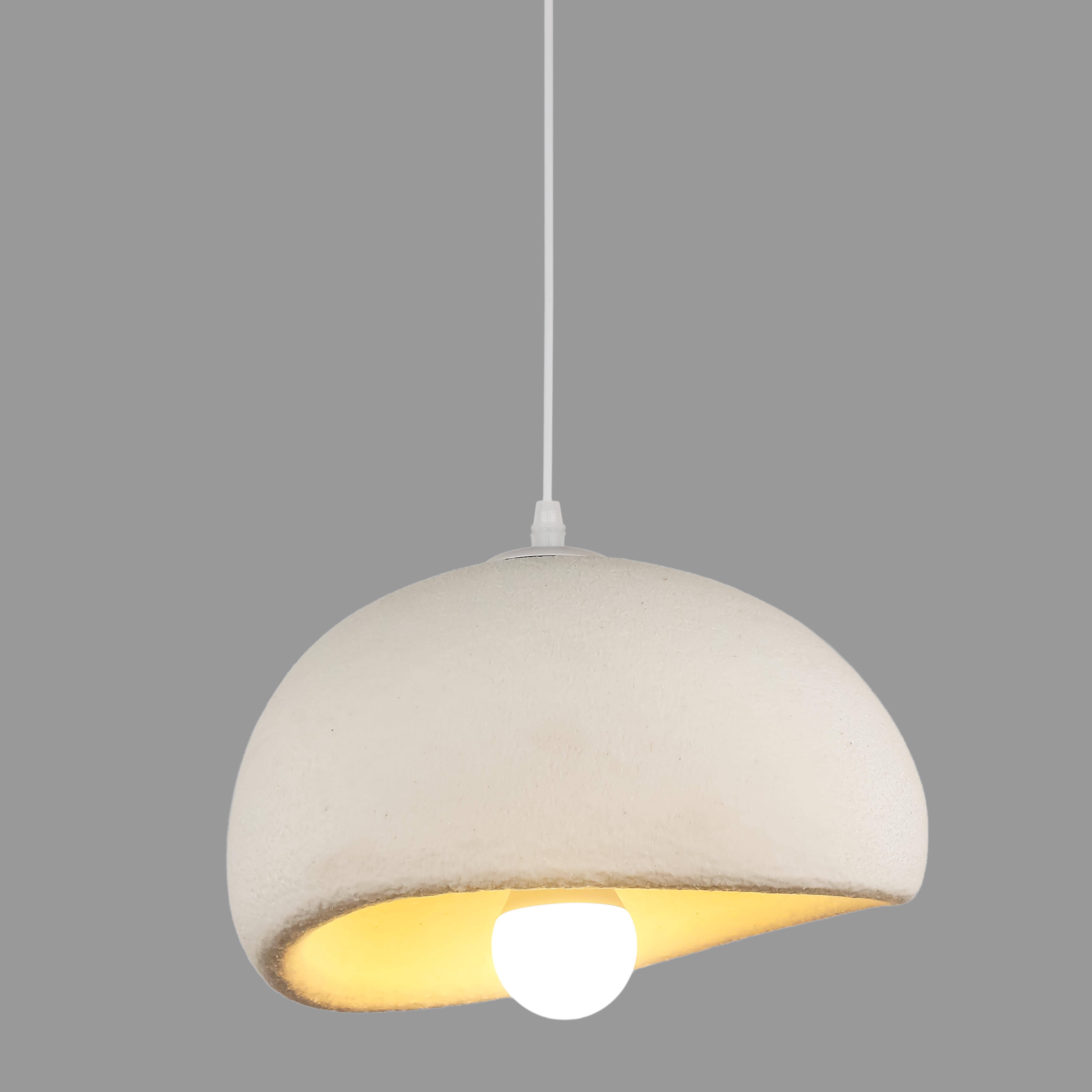 Подвес-люстра гипсовый Облако Ваби Саби 30 см Белый (805-8002-1)