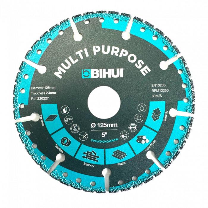 Диск алмазный BIHUI Multi Purpose 125x2,4x22,23 мм (DSBS125) - фото 1 Диск алмазный BIHUI Multi Purpose 125x2,4x22,23 мм (DSBS125) - фото 1