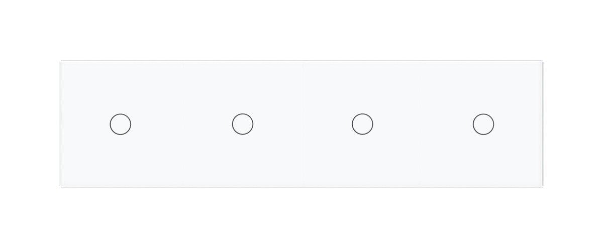 Сенсорний вимикач Livolo 4 сенсора скляний Білий (VL-C704-11) - фото 2