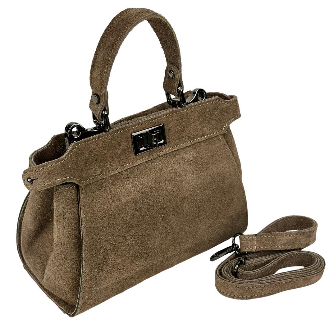 Жіноча сумка крос-боді Royal Bag F-IT-4442T замшева Тауn (8073) - фото 5 Жіноча сумка крос-боді Royal Bag F-IT-4442T замшева Тауn (8073) - фото 5